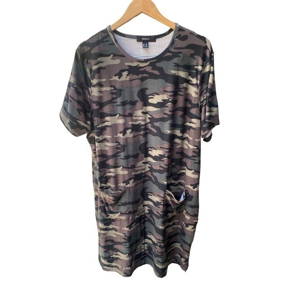 Forever 21 PLUS SIZE Camouflage Short Sleeve Dress I Size: 2X - Picture 1 of 9